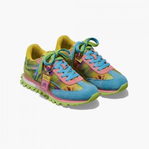 Women Marc Jacobs Acid Floral Jogger Trainers Multicolor | UK MJ7821-F64