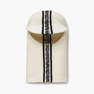 Women Marc Jacobs Brimmed Balaclava White / Black | UK MJ1598-W63