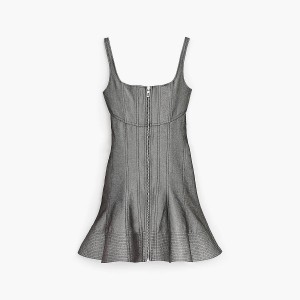 Women Marc Jacobs Bustier Fluted Dress Silver | UK MJ9685-N02