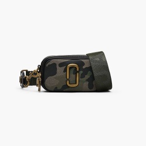 Women Marc Jacobs Camo Jacquard Snapshot Bags Camo Multicolor | UK MJ0798-F50