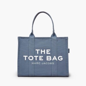 Women Marc Jacobs Canvas Large Tote Bags Blue | UK MJ6892-W03