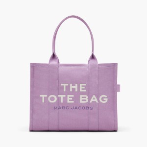 Women Marc Jacobs Canvas Large Tote Bags Purple | UK MJ0158-G29