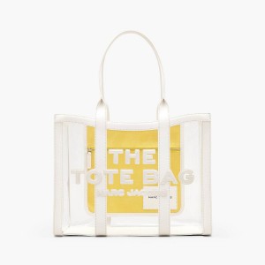 Women Marc Jacobs Clear Large Tote Bags White | UK MJ9186-B72