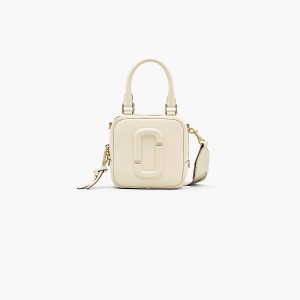 Women Marc Jacobs Covered J Marc Cube Crossbody Bags White | UK MJ1428-O73