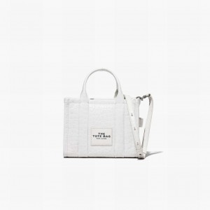 Women Marc Jacobs Croc-Embossed Mini Tote Bags White | UK MJ8913-Y52