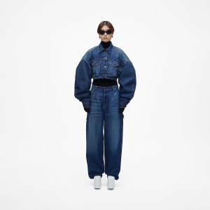 Women Marc Jacobs Cropped Padded Jackets Indigo | UK MJ2670-N05