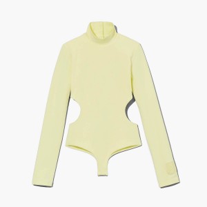 Women Marc Jacobs Cutout Bodysuit Yellow | UK MJ3948-C23