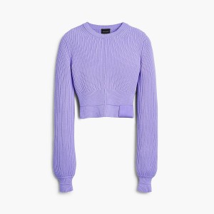 Women Marc Jacobs Femme Crewneck Sweaters Lavender | UK MJ9435-Z45