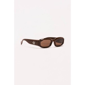 Women Marc Jacobs Heaven Rectangular Sunglasses Brown | UK MJ3261-S34