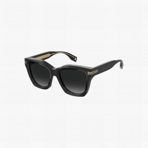 Women Marc Jacobs Icon Edge Oversized Square Sunglasses Black | UK MJ5103-A32