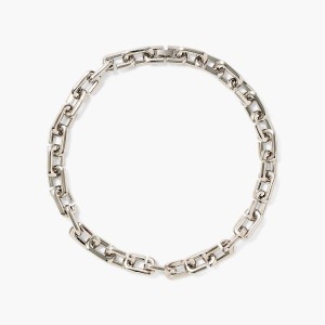 Women Marc Jacobs J Marc Chain Link Necklaces Silver | UK MJ2973-H24