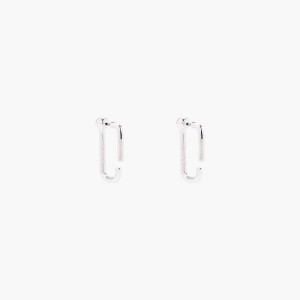 Women Marc Jacobs J Marc Hoops Earrings Silver | UK MJ1536-U54