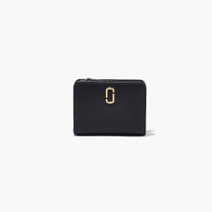 Women Marc Jacobs J Marc Mini Compact Wallets Black | UK MJ6043-M91