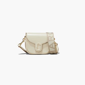 Women Marc Jacobs J Marc Small Saddle Crossbody Bags White | UK MJ1260-J02