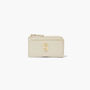 Women Marc Jacobs J Marc Top Zip Multi Wallets White | UK MJ3718-C83