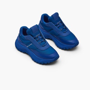 Women Marc Jacobs Lazy Runner Trainers Blue | UK MJ8713-P14