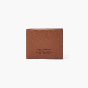 Women Marc Jacobs Leather Billfold Wallets Brown | UK MJ9365-C29