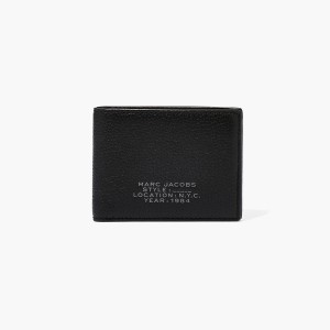 Women Marc Jacobs Leather Billfold Wallets Black | UK MJ3042-V28