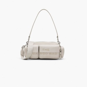 Women Marc Jacobs Leather Cargo Shoulder Bags Silver | UK MJ9047-G65