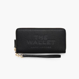 Women Marc Jacobs Leather Continental Wallets Black | UK MJ1584-N41