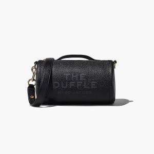 Women Marc Jacobs Leather Duffle Crossbody Bags Black | UK MJ3486-B37