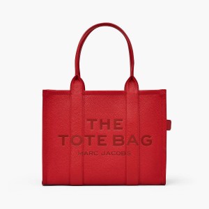 Women Marc Jacobs Leather Large Tote Bags Red | UK MJ0685-Q45