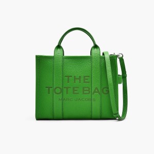 Women Marc Jacobs Leather Medium Tote Bags Green | UK MJ5317-O46