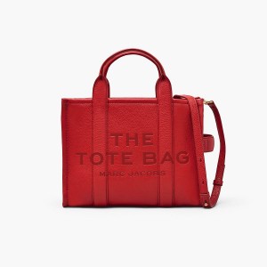 Women Marc Jacobs Leather Medium Tote Bags Red | UK MJ4561-F16