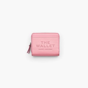 Women Marc Jacobs Leather Mini Compact Wallets Pink | UK MJ2839-U17