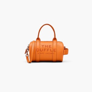 Women Marc Jacobs Leather Mini Duffle Crossbody Bags Orange | UK MJ9853-A74