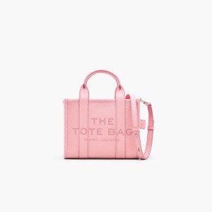 Women Marc Jacobs Leather Small Tote Bags Light Pink | UK MJ2863-Y72