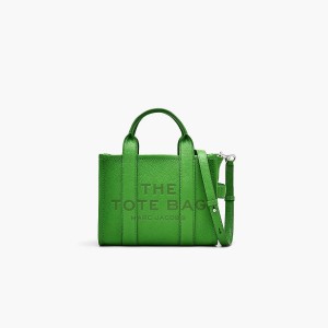 Women Marc Jacobs Leather Small Tote Bags Green | UK MJ6583-A86