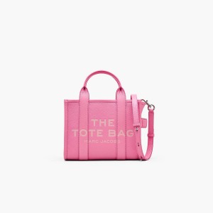 Women Marc Jacobs Leather Small Tote Bags Pink | UK MJ1538-G79