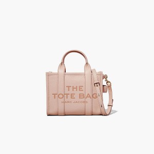 Women Marc Jacobs Leather Small Tote Bags Rose | UK MJ7520-H84