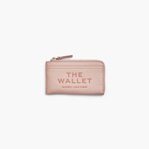 Women Marc Jacobs Leather Top Zip Multi Wallets Rose | UK MJ3278-S64