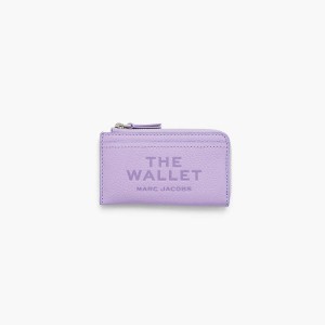 Women Marc Jacobs Leather Top Zip Multi Wallets Purple | UK MJ5041-O26