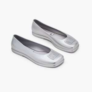 Women Marc Jacobs Melissa X Marc Jacobs Ruby Ballerina Silver | UK MJ4915-R94