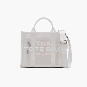 Women Marc Jacobs Mesh Medium Tote Bags White | UK MJ9340-D49