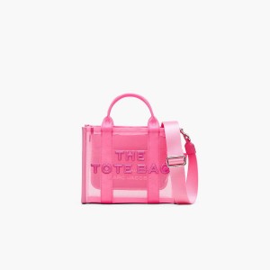 Women Marc Jacobs Mesh Small Tote Bags Pink | UK MJ7203-R09