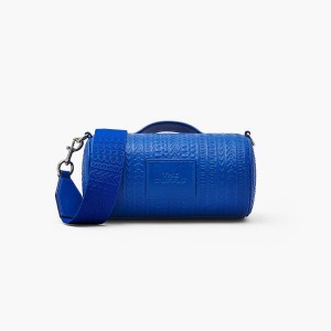 Women Marc Jacobs Monogram Debossed Duffle Crossbody Bags Deep Blue | UK MJ7605-H26