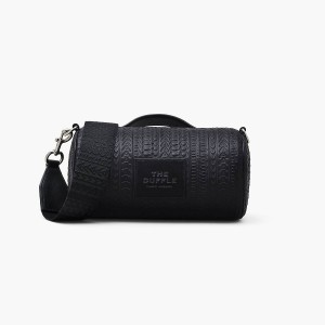 Women Marc Jacobs Monogram Debossed Duffle Crossbody Bags Black | UK MJ8972-K81