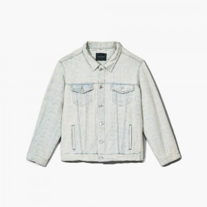 Women Marc Jacobs Monogram Denim Jackets Blue | UK MJ0673-A19