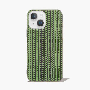 Women Marc Jacobs Monogram iPhone Case 14 Plus Phone Case Grey / Green | UK MJ8439-T78