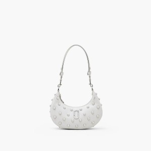 Women Marc Jacobs Pearl Small Curve Shoulder Bags White | UK MJ1970-F52