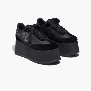 Women Marc Jacobs Platform Jogger Trainers Black | UK MJ9428-Z34