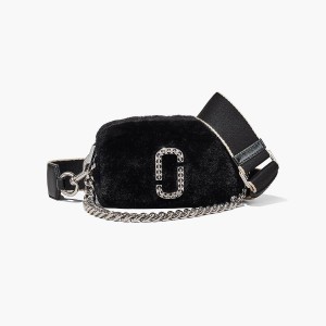 Women Marc Jacobs Plush Softshot Crossbody Bags Black | UK MJ6719-G82