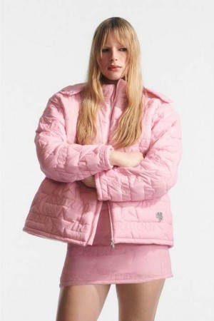 Women Marc Jacobs Puffy Heaven Quilted Jackets Pink | UK MJ5163-A08