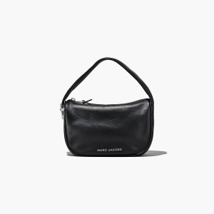 Women Marc Jacobs Pushlock Mini Hobo Shoulder Bags Black | UK MJ2879-A79