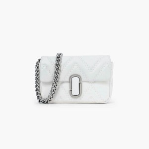 Women Marc Jacobs Quilted Leather J Marc Shoulder Bags White | UK MJ0259-E50