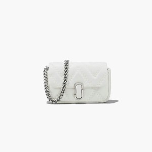 Women Marc Jacobs Quilted Leather J Marc Mini Shoulder Bags White | UK MJ8071-T27